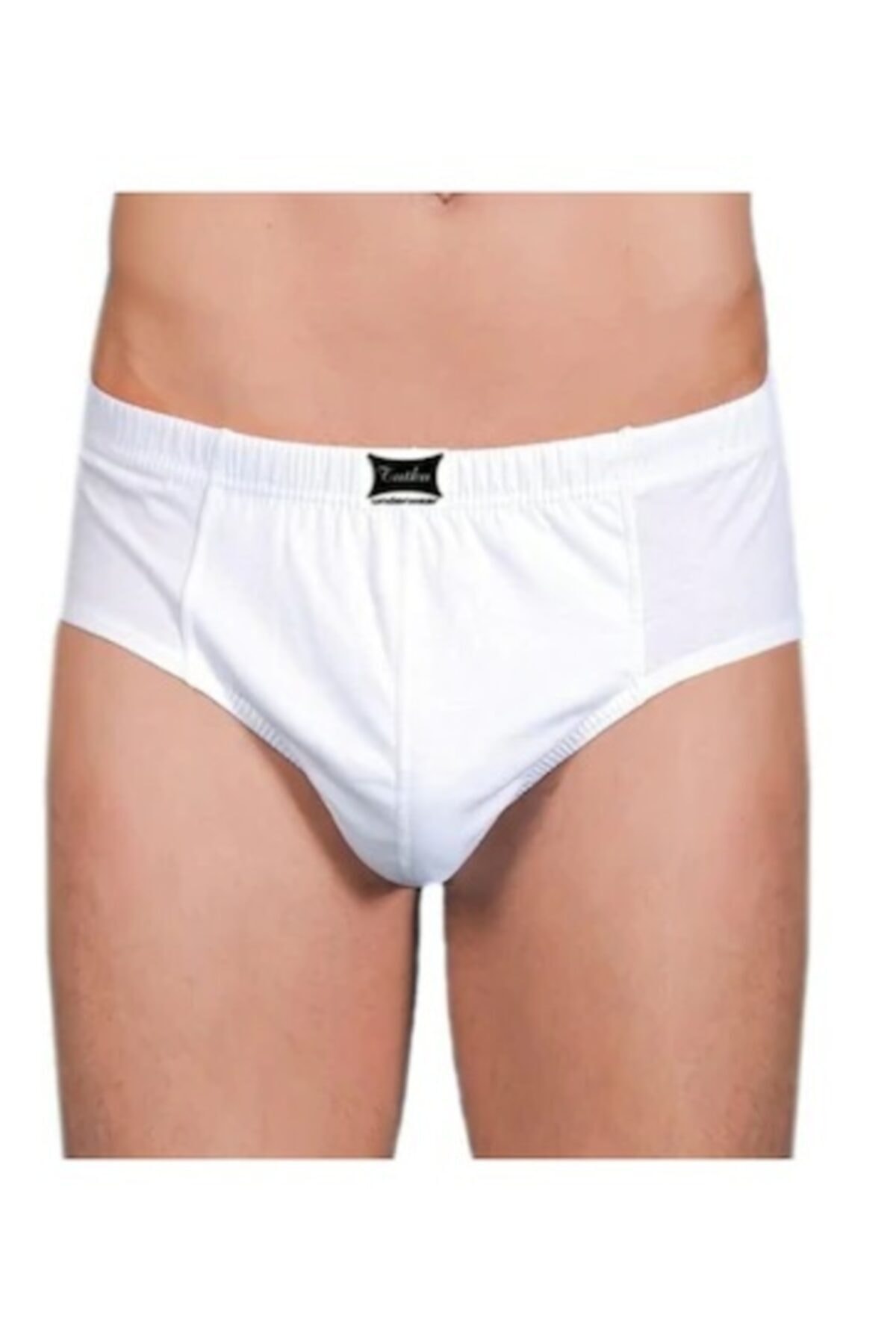 Tutku Erkek Beyaz Penye Slip Külot.