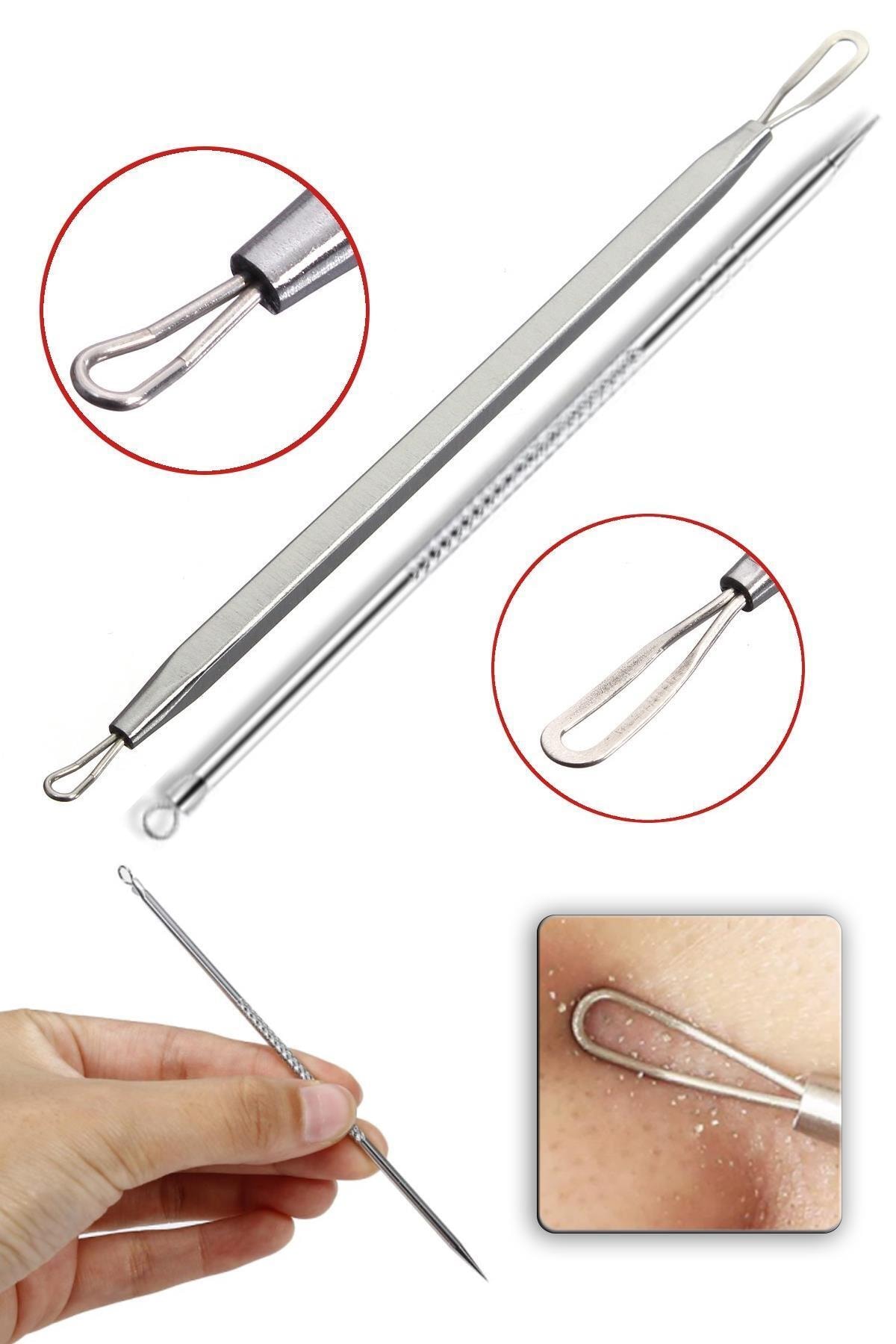 Paslanmaz Çelik Siyah Nokta Sivilce Ve Akne Temizleyici Set 2'li Kit — 153.005.K012 — تصویر 2 از 2