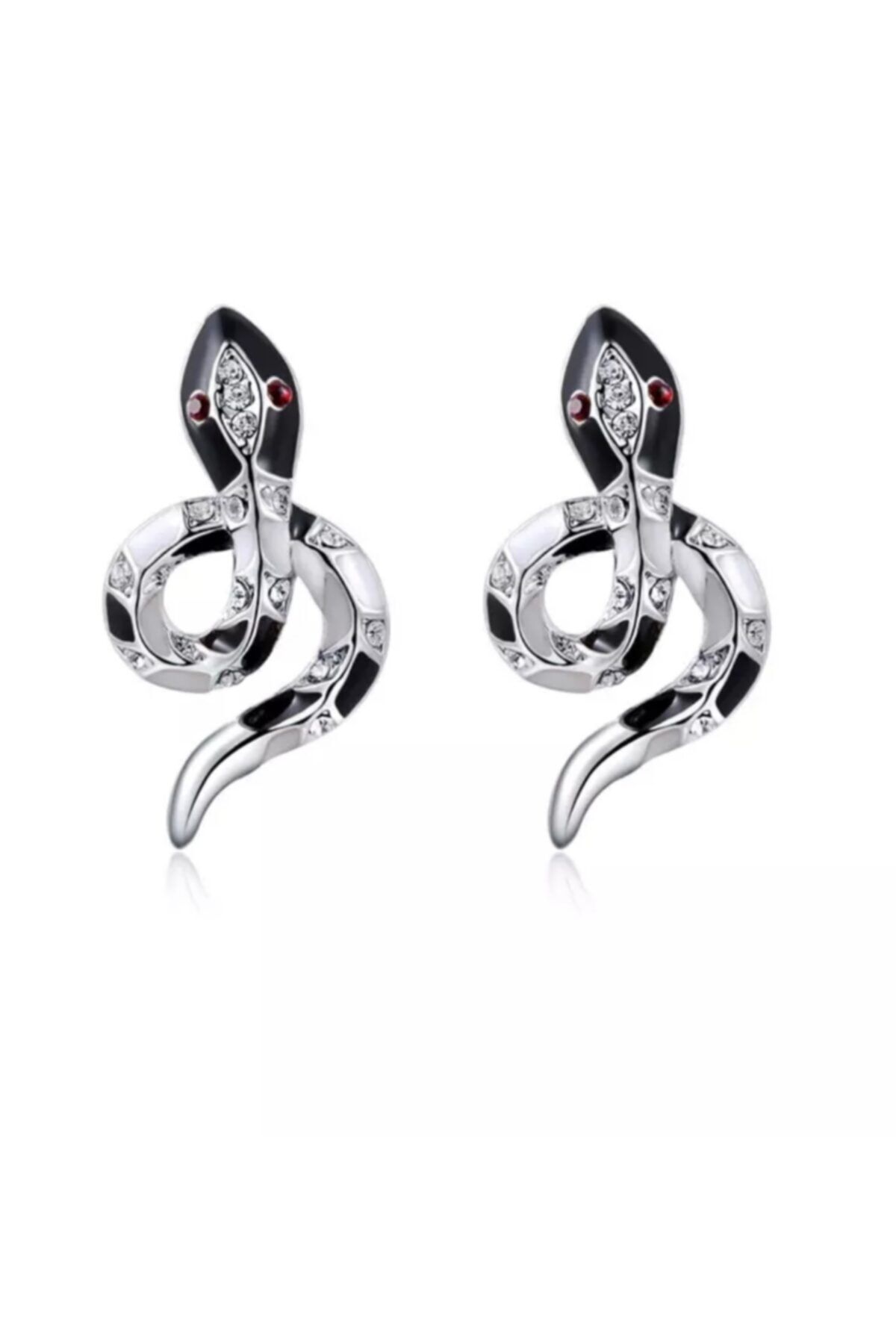 White gold snake 2025 earrings