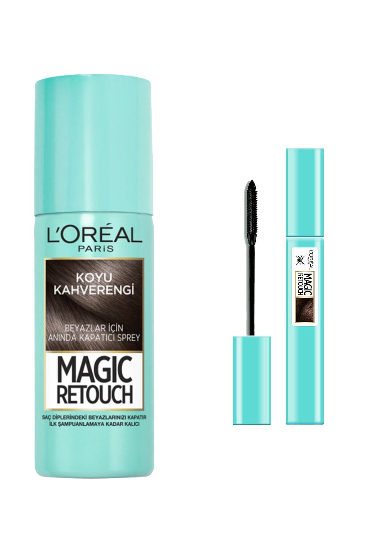 l oreal paris beyaz saclar icin kapatici koyu kahve sac spreyi 02 sac maskarasi magic altin kahve fiyati yorumlari trendyol