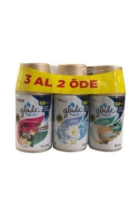 Otomatik Sprey Oda Kokusu Yedek Tropikal Floral+ Temizliğin Ferahlığı+ Okyanus Sessizliği 3 X 269 Ml OZ1609