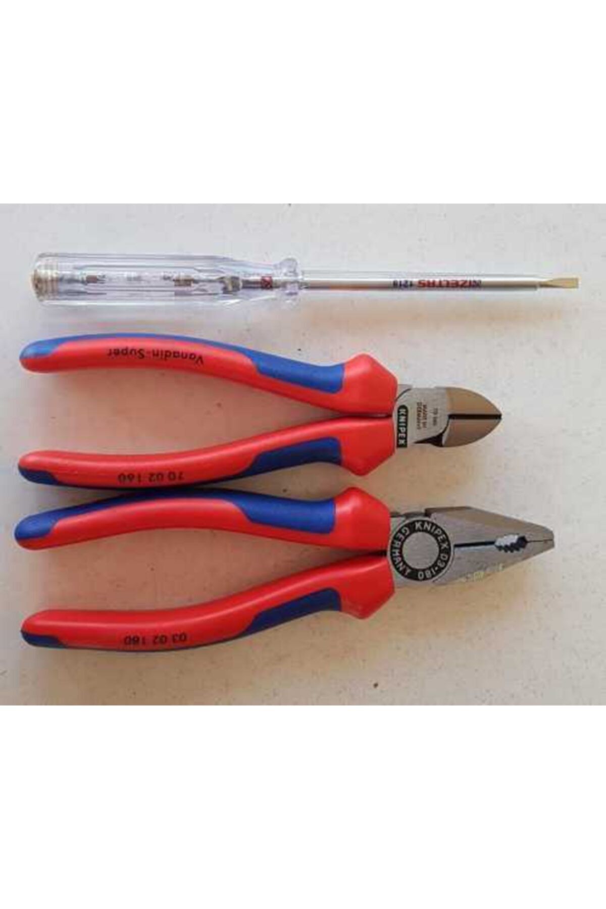 knipex 180 mm pense 160 mm yan keski