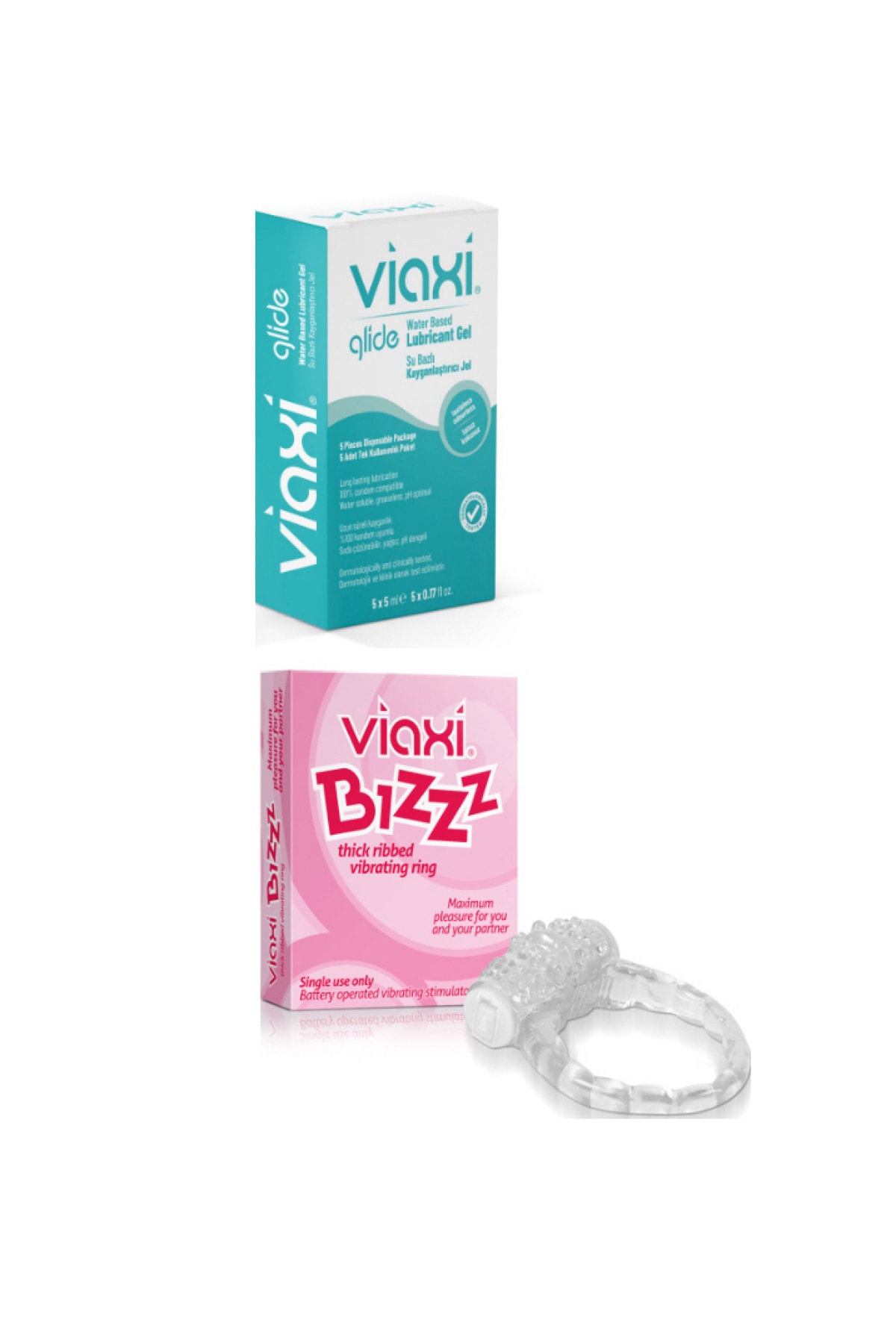 Viaxi Renksiz ve Kokusuz Kayganlaştırıcı Jel 5x5 ml Bızz Titreşim