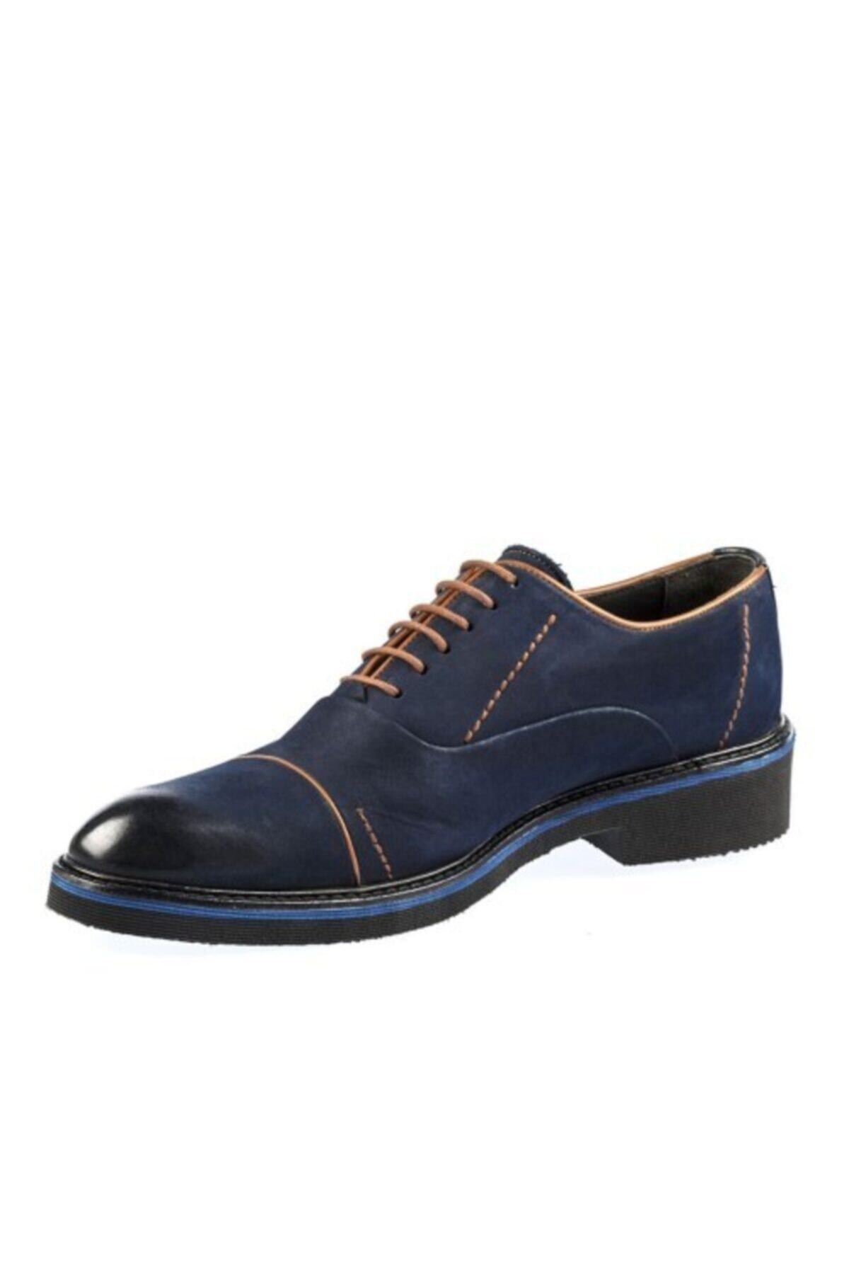 Fosco-Pantofi casual pentru bărbați, cu șireturi, albastru nubuc, piele nubuc, talpă Eva 6045 49 45 3