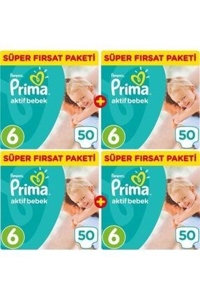 Prima Bebek Bezi Aktif Bebek 6 Beden 102 Adet Ekstra Large Aylik Firsat Paketi Trendyol