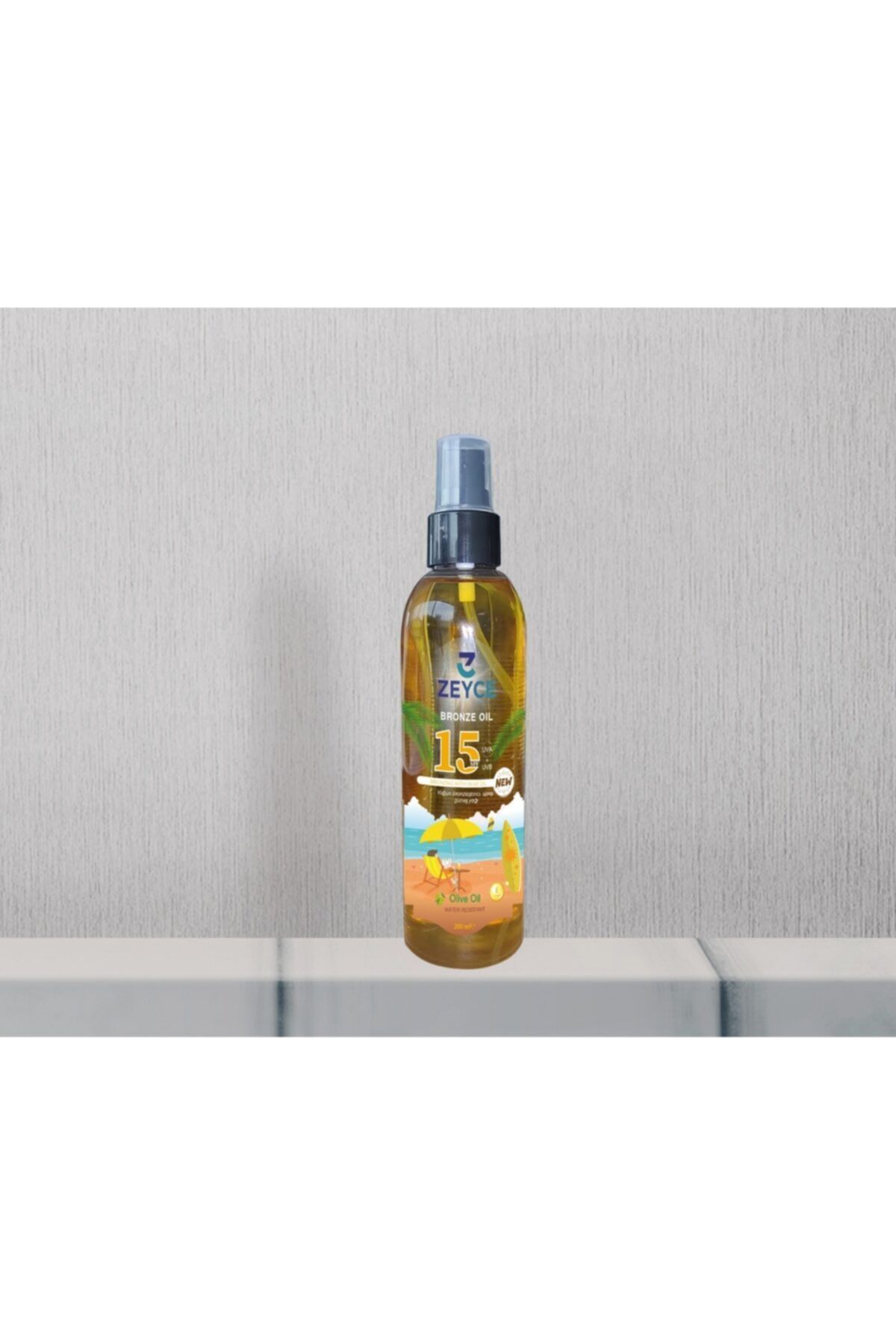 روغن زیتون محافظ و برنزه کننده آفتاب روغن 200 میلی لیتر با spf:15 ZEYCE