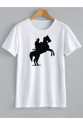 Unisex T-shirt Ertuğrul Osmanlı Baskılı/yazılı Beyaz Renk %100 Pamuk Wouw-1151