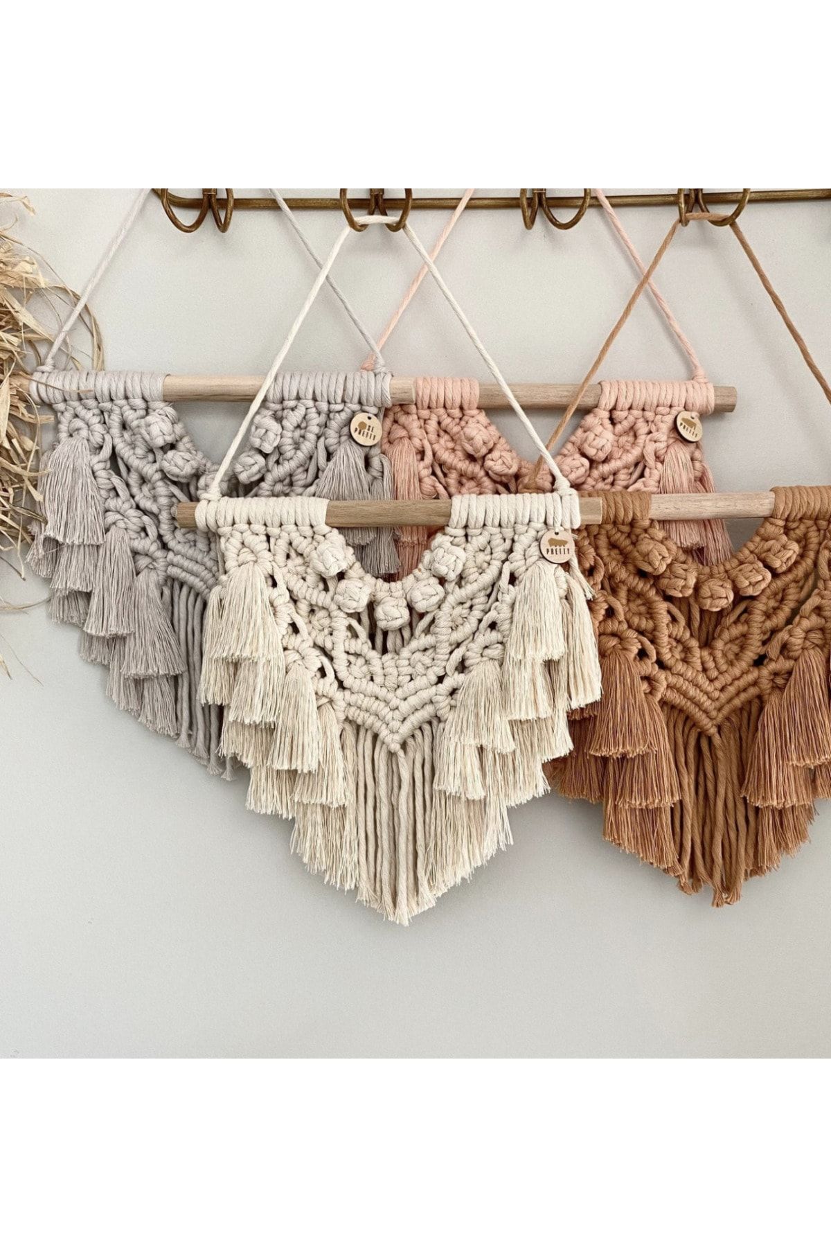 SENSY-مجموعة خيوط Macrame Hobby الممسوحة ضوئيًا المتميزة مكونة من 3 قطع إكرو - بلاط - قهوة الحليب 7