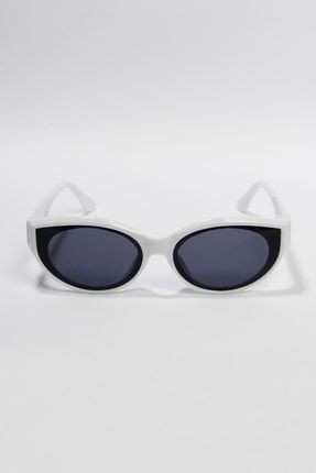 Kadın Beyaz Retro Güneş Gözlüğü ZVHRK-2135