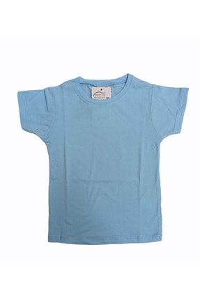 Unisex Çocuk Mavi T-Shirt plt-kısakol