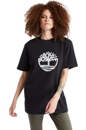 Kadın Siyah Regular Kesim T-shirt A2NEN