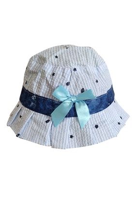 Mavi Desenli Yazlık Bebek Bucket Şapka 401