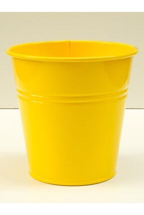 Sarı Büyük Boy Metal Saksı - 1.25 L KRLMSM0401