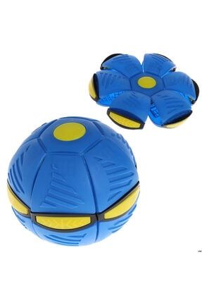 Es1069 Flat Ball (phlat Ball) Dönüşebilen Uçan Frizbi Disk Futbol & Eğlence Topu Mavi ES1069