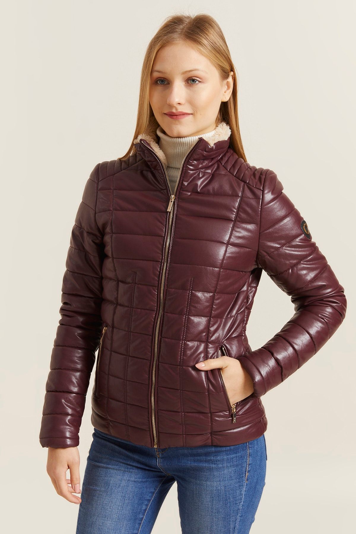 DYNAMO Große Größen in Winterjacke Bordeaux Puffer Fast ausverkauft