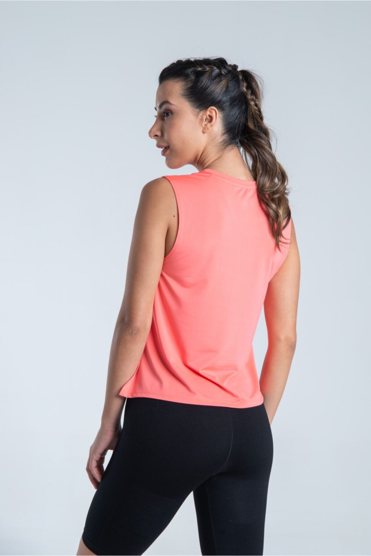 Vienfit-Women's Slit Detailed Sports Tshirt - Speed Sports Athlete - Tank Top Pink 6