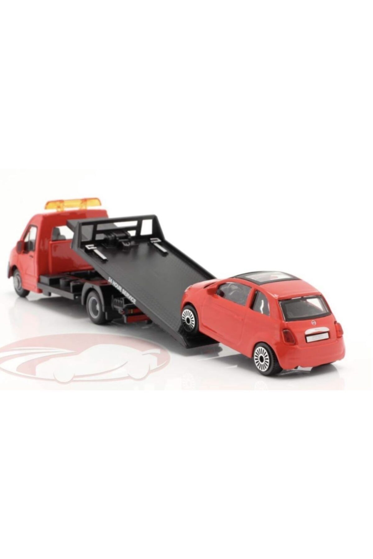 toysandmore Araç Çekici Ve Fiat 500 Bis Diecast Burago Metal Araba Kurtarıcı Taşıyıcı Orjinal ZO10290