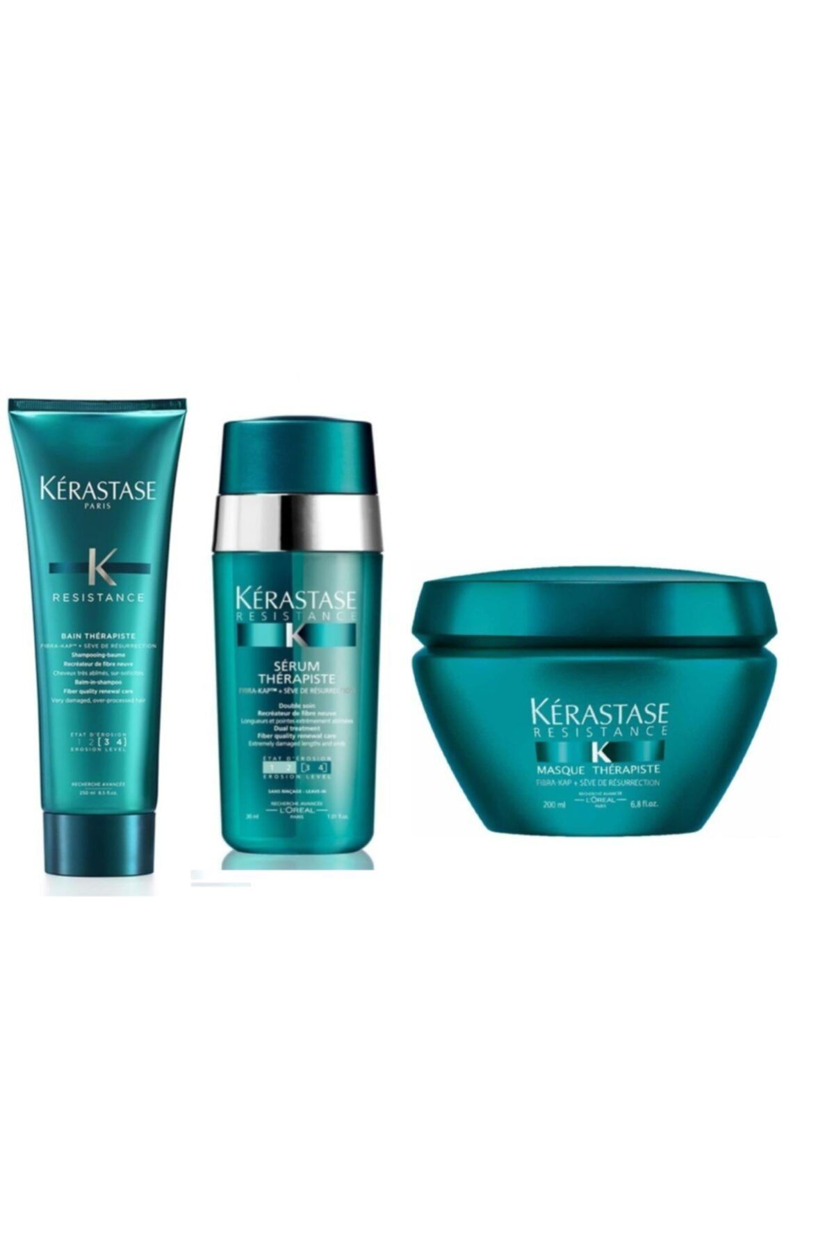 Resistance Therapiste Sham 250ml+Masque Therapiste Mask 200ml+سرم دوطرفه [3-4] 30ml Kerastase