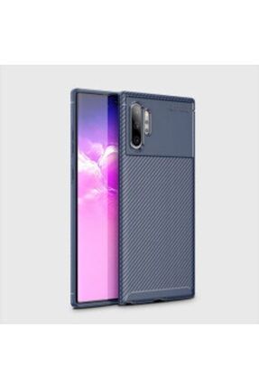 Samsung Galaxy Note 10 Plus Uyumlu Ruged Armor Karbon Desenli Renk Atmaz Koruyucu Kılıf(LACİVERT) samsung galaxy not 10 plus