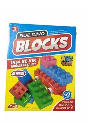 Buıldıng Blocks Inşa Et Yık Tekrar Inşa Et 60 Parça Eğitici Oyuncaklar Medium 677898