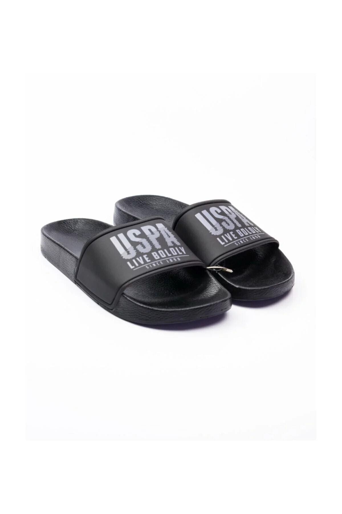 دمپایی U.S. Polo Assn. یو اس پولو ساحلی ساحلی زنانه Us Polo Assn Gusty Black Daily Beach اورجینال - تصویر 1