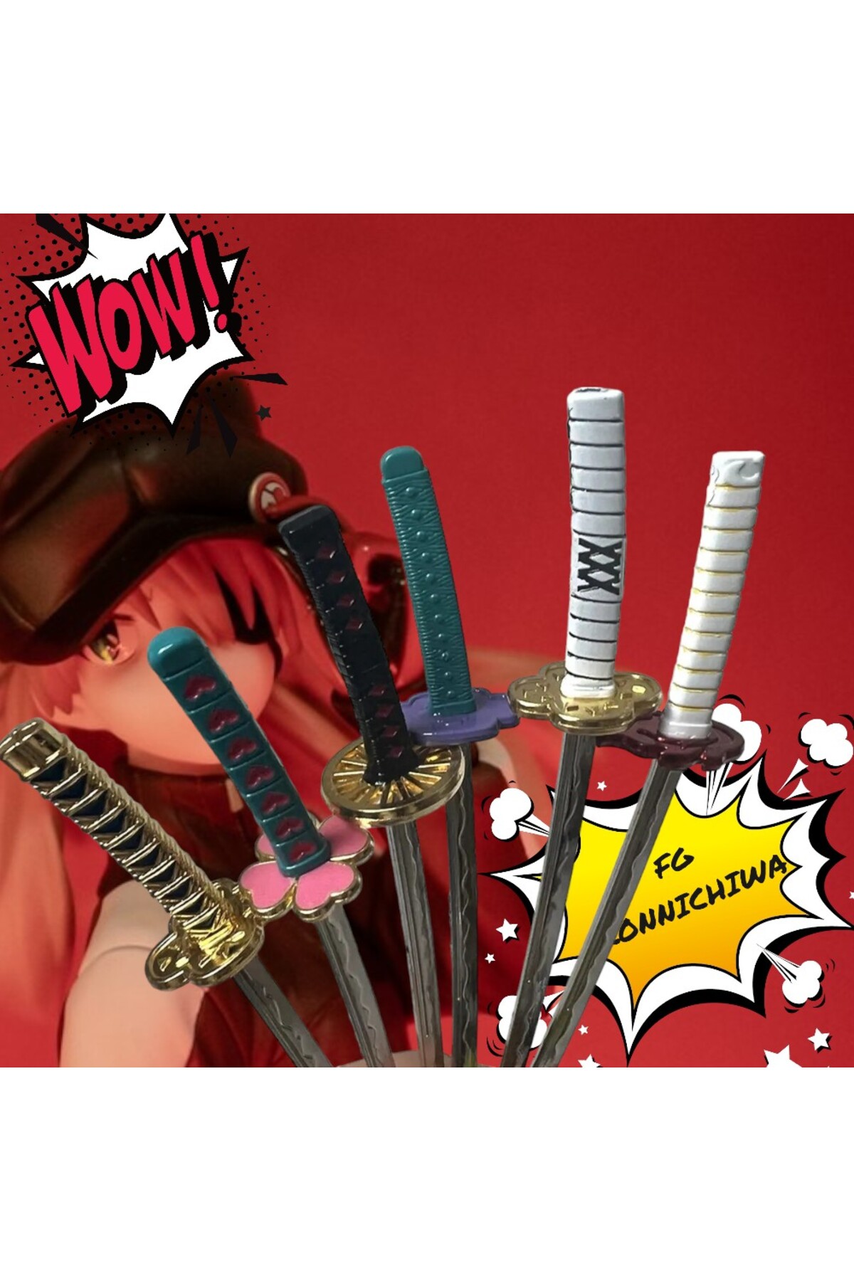 FG KONNİCHİWA One Piece Roronoa Zoro Kılıç Kitetsu Anahtarlık