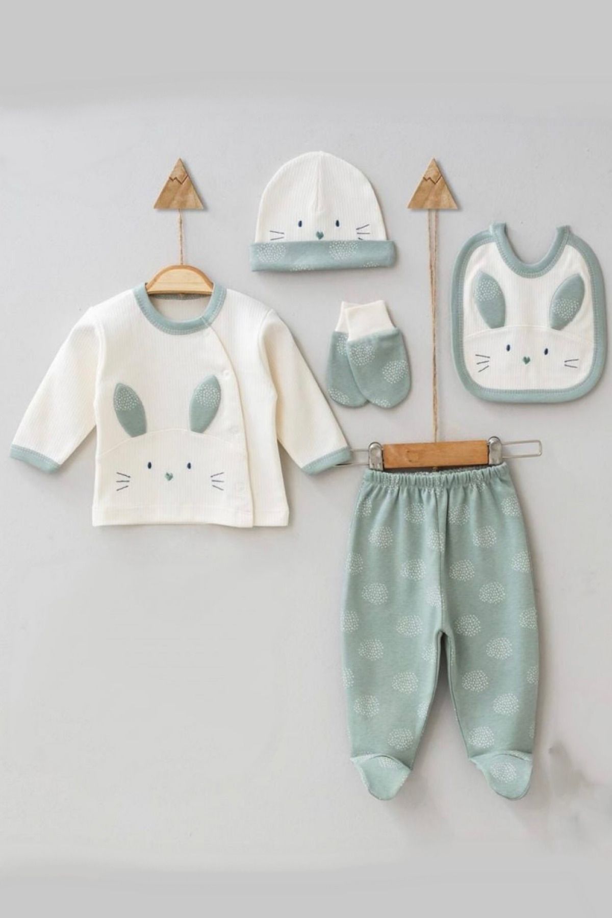 Боди Cherub Baby Rabbit Ear из 100% хлопка, комплект из 5 предметов для больниц 234948