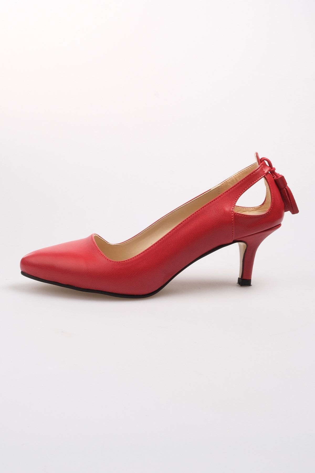Mio Gusto-Damskie buty na niskim obcasie w kolorze Drop Red 5