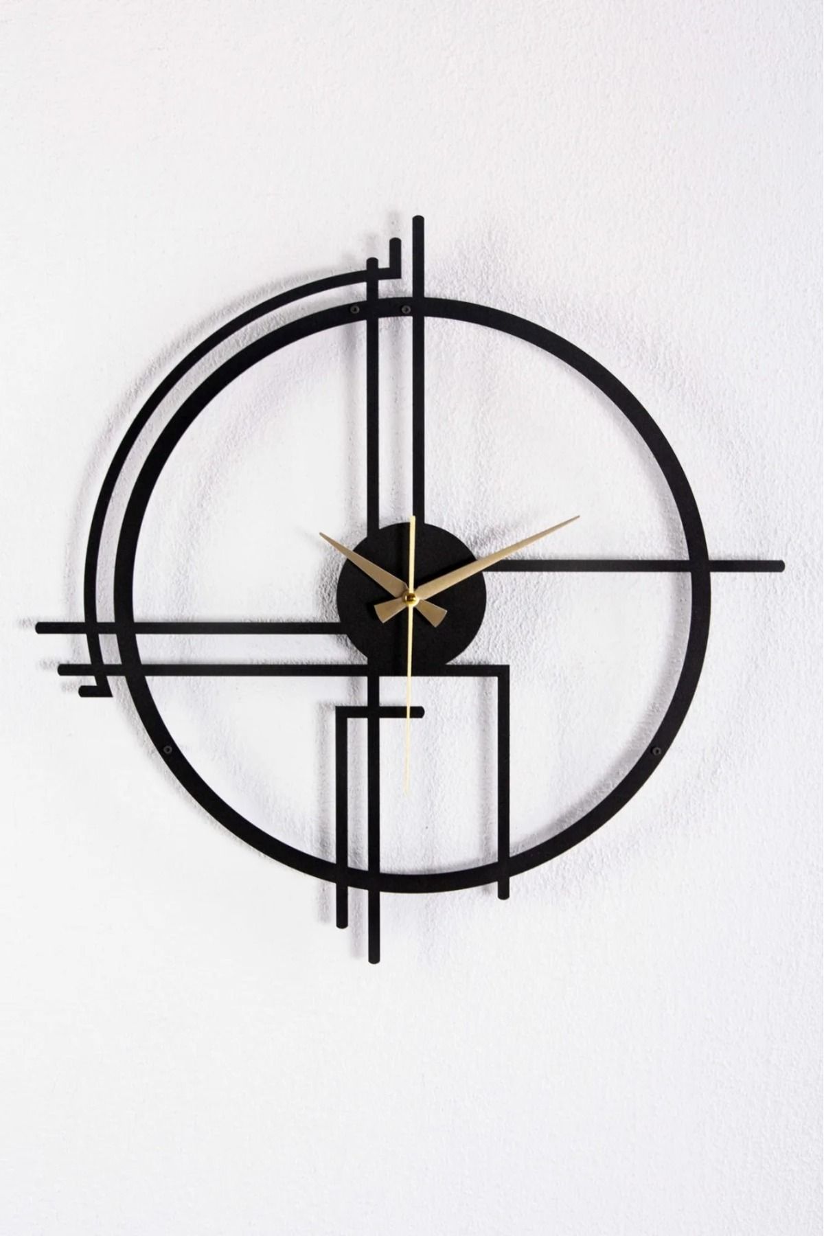 Formeya-Schwarze Quincy-Wanduhr aus Metall, 1,5 mm dick, 60 x 60 cm 1