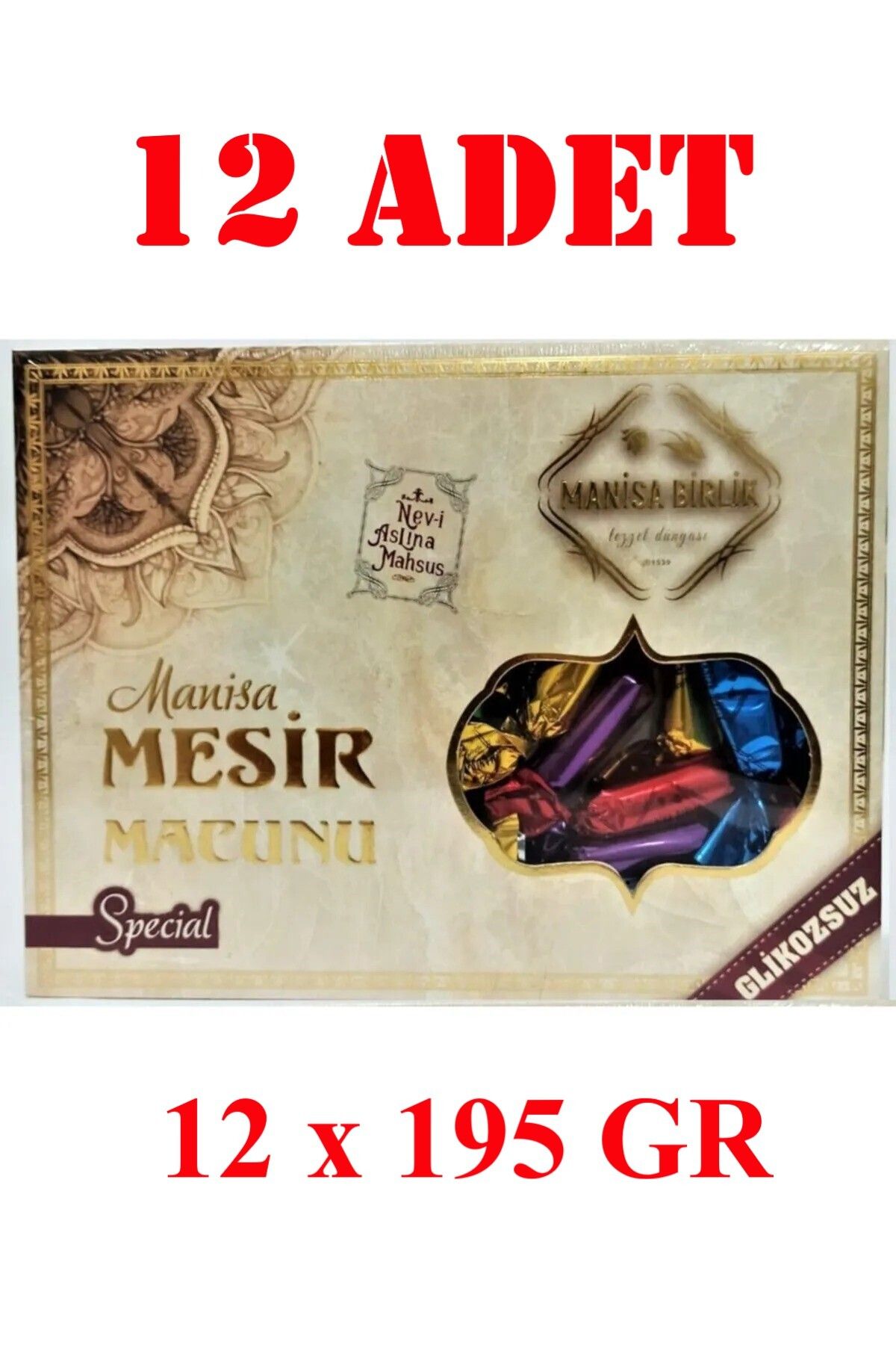 MANİSA BİRLİK Mesir Macunu Glikozsuz 195 Gr 12 Adet 12x195 Gr