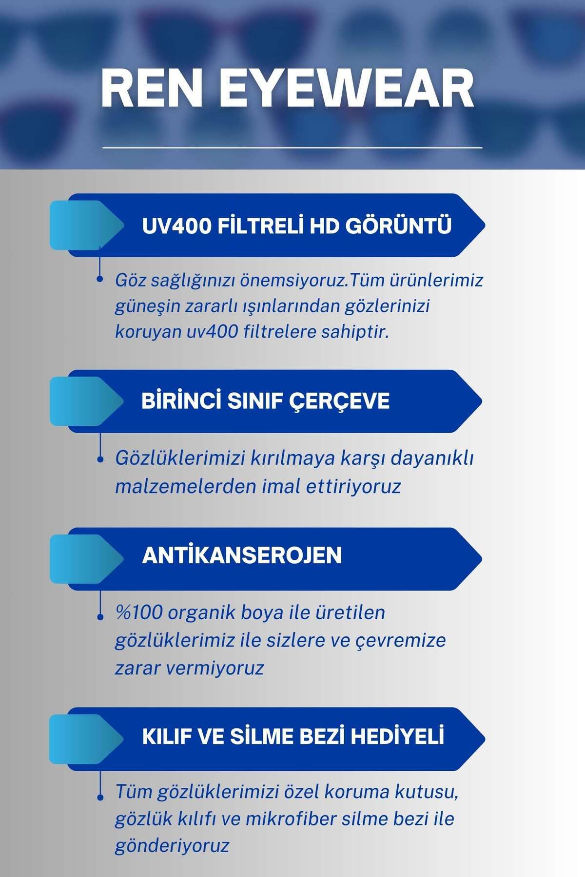 عینک آفتابی مدل خلبانی با لنز REN EYEWEAR