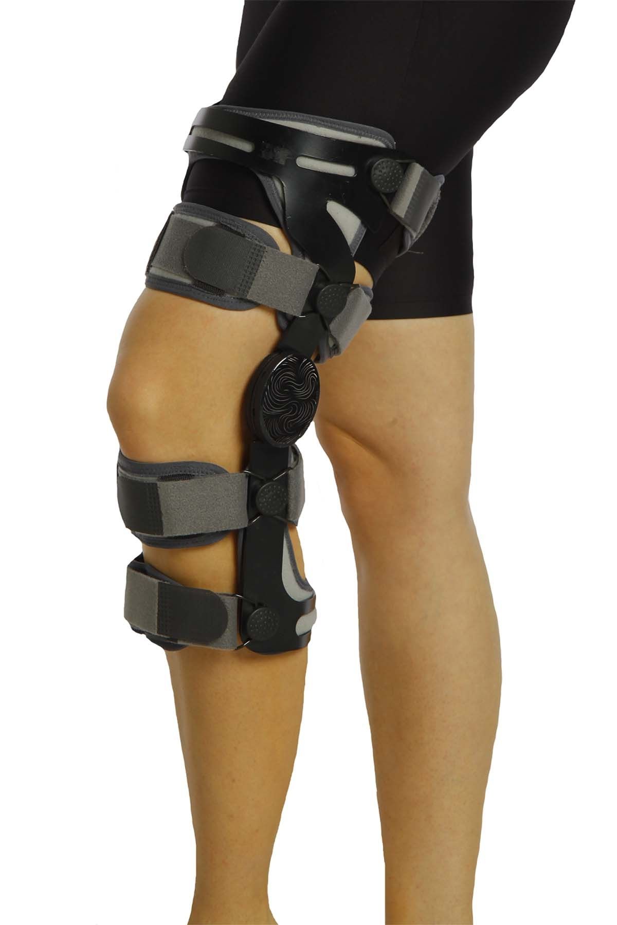 زانو بند والیبال مشکی زنانه Breysi Multi Knee میله های جانبی با بیان قابل تنظیم MORSA CYBERG