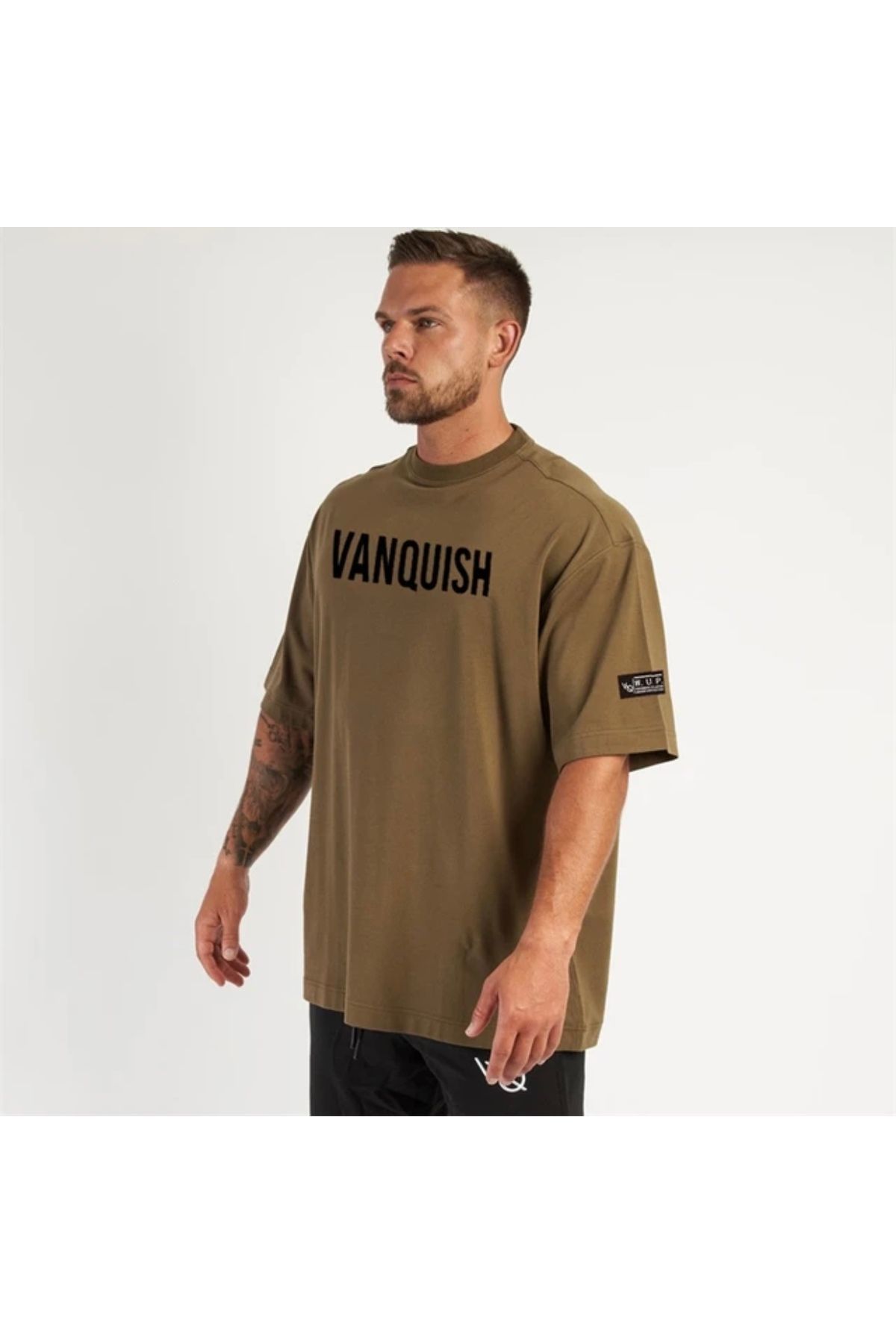 AMOR FACE T Shirt Brown Oversize Trendyol