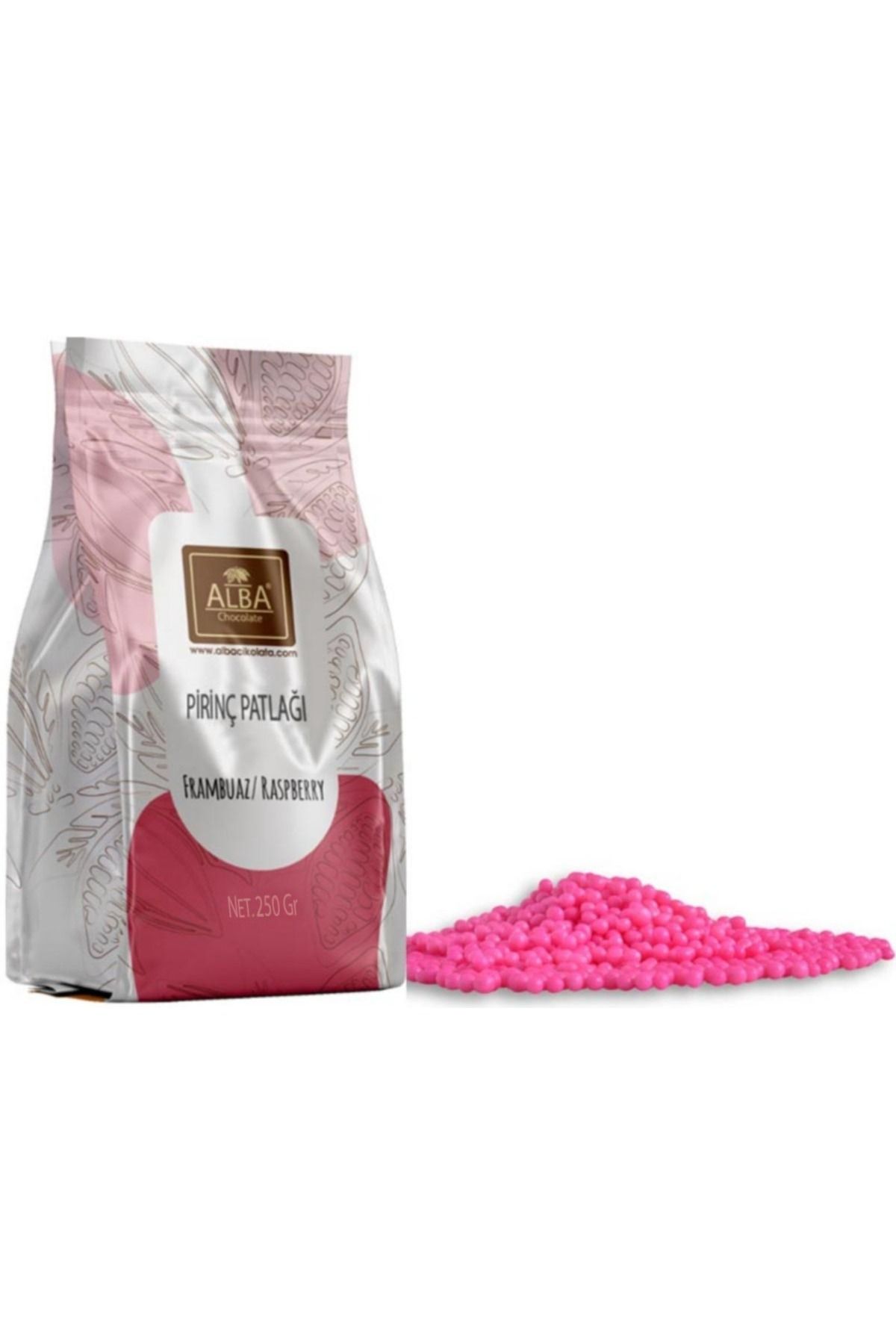 Alba Pirinç Patlağı Frambuaz 250gr