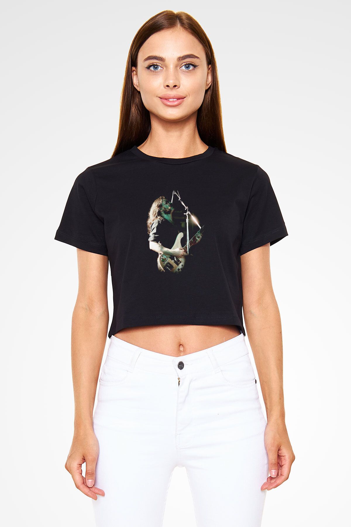 tf tişörtfabrikası Crop Top Negru Motörhead - Tricou Tricou Femeie - L