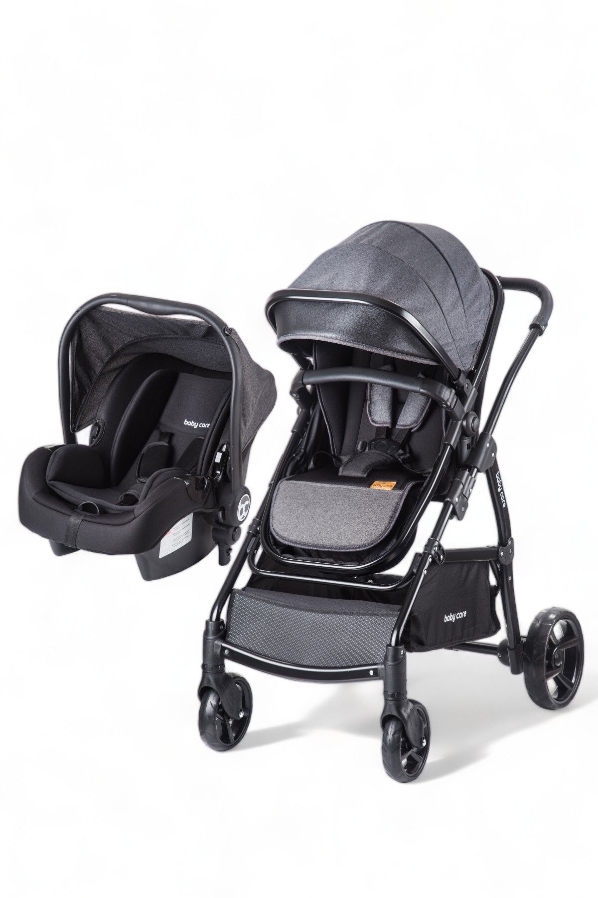 Baby Care BC 315 - Детская коляска Safari Pro Travel System (черная) BC 315