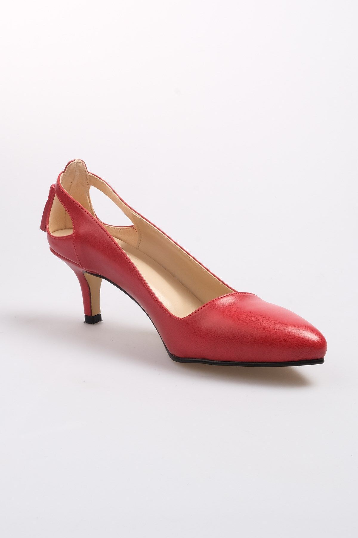 Mio Gusto-Damskie buty na niskim obcasie w kolorze Drop Red 7
