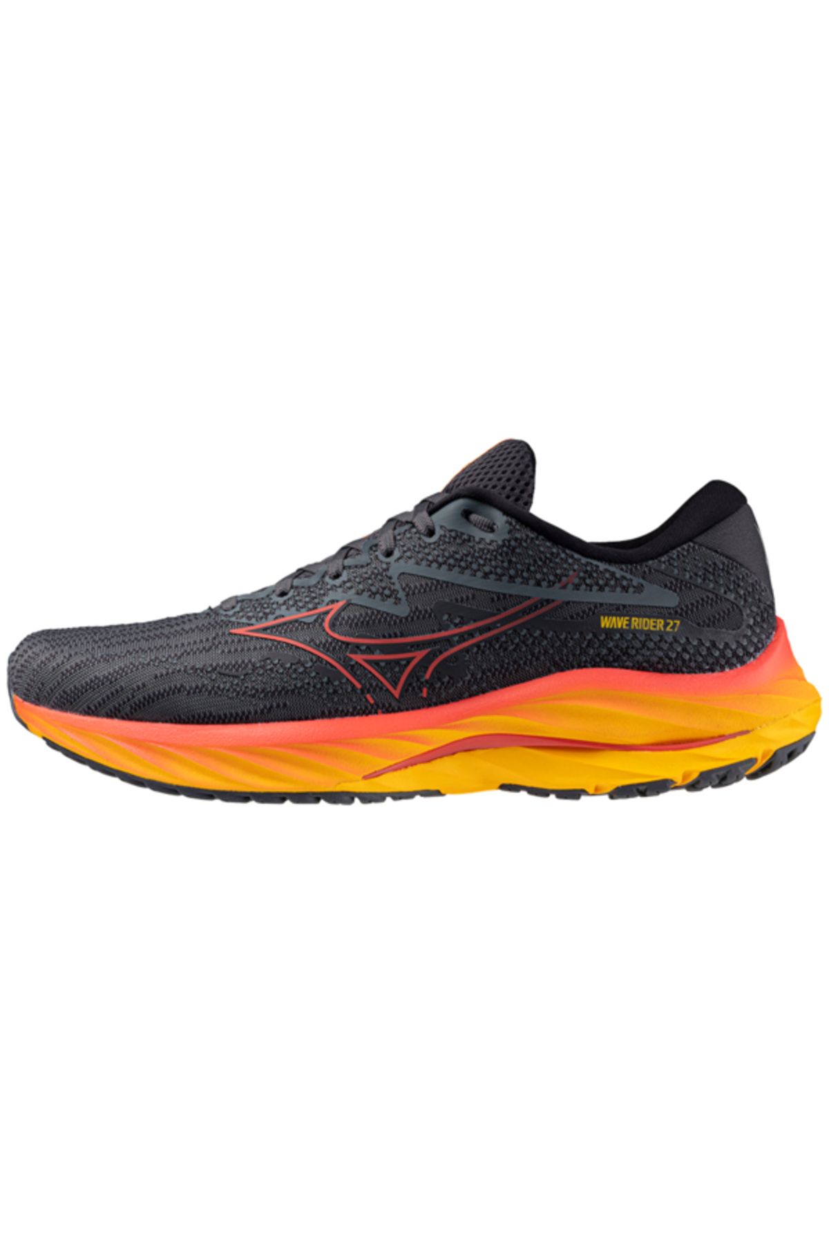 Mizuno Wave Rider 27 Erkek Ko u Ayakkab s SiyahTuruncu Erkek Ayakkab