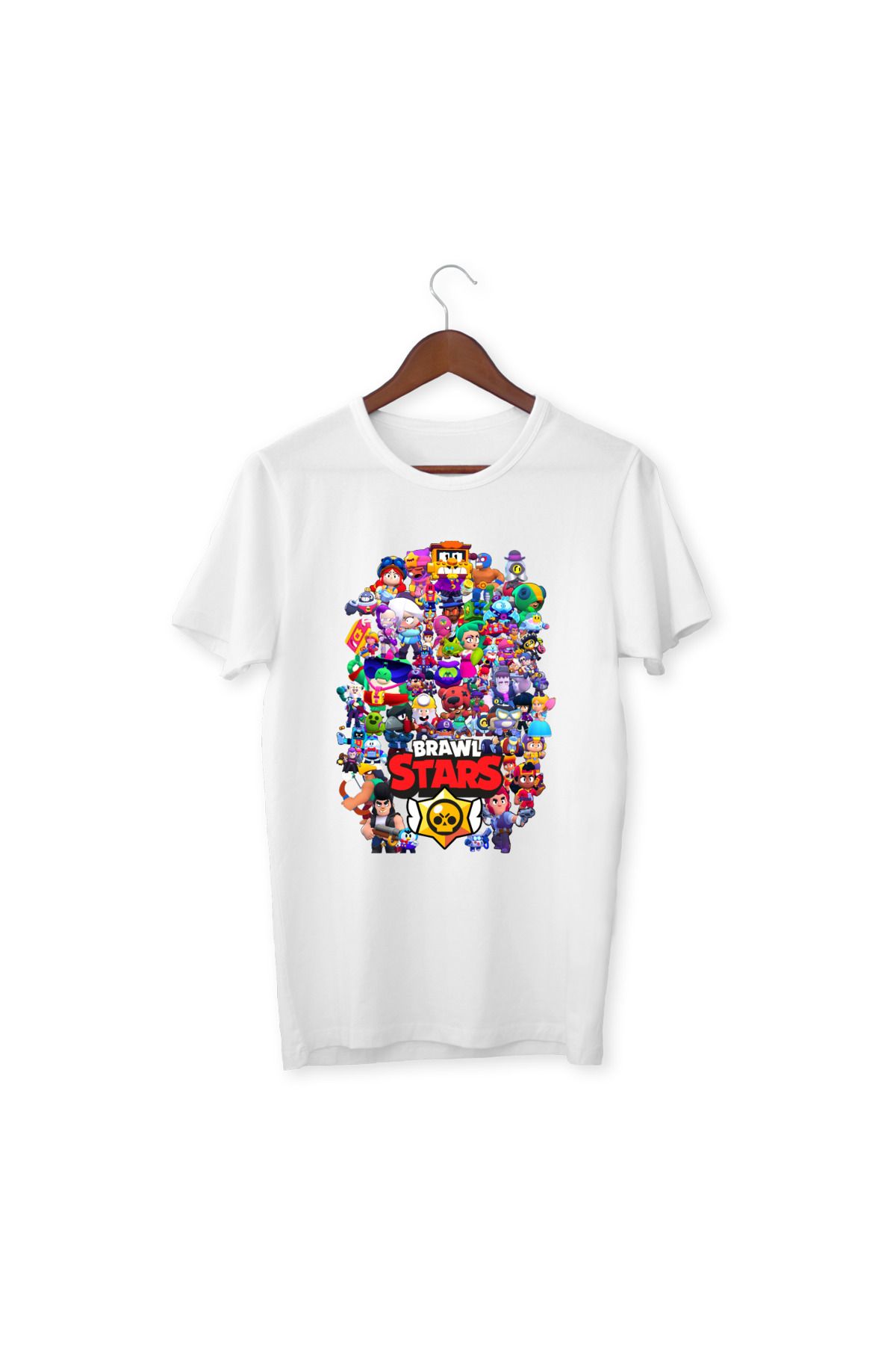 YAPO TİCARET Brawl Stars Çocuk Yetişkin Beyaz T-shirt Unisex Çocuk Tişört
