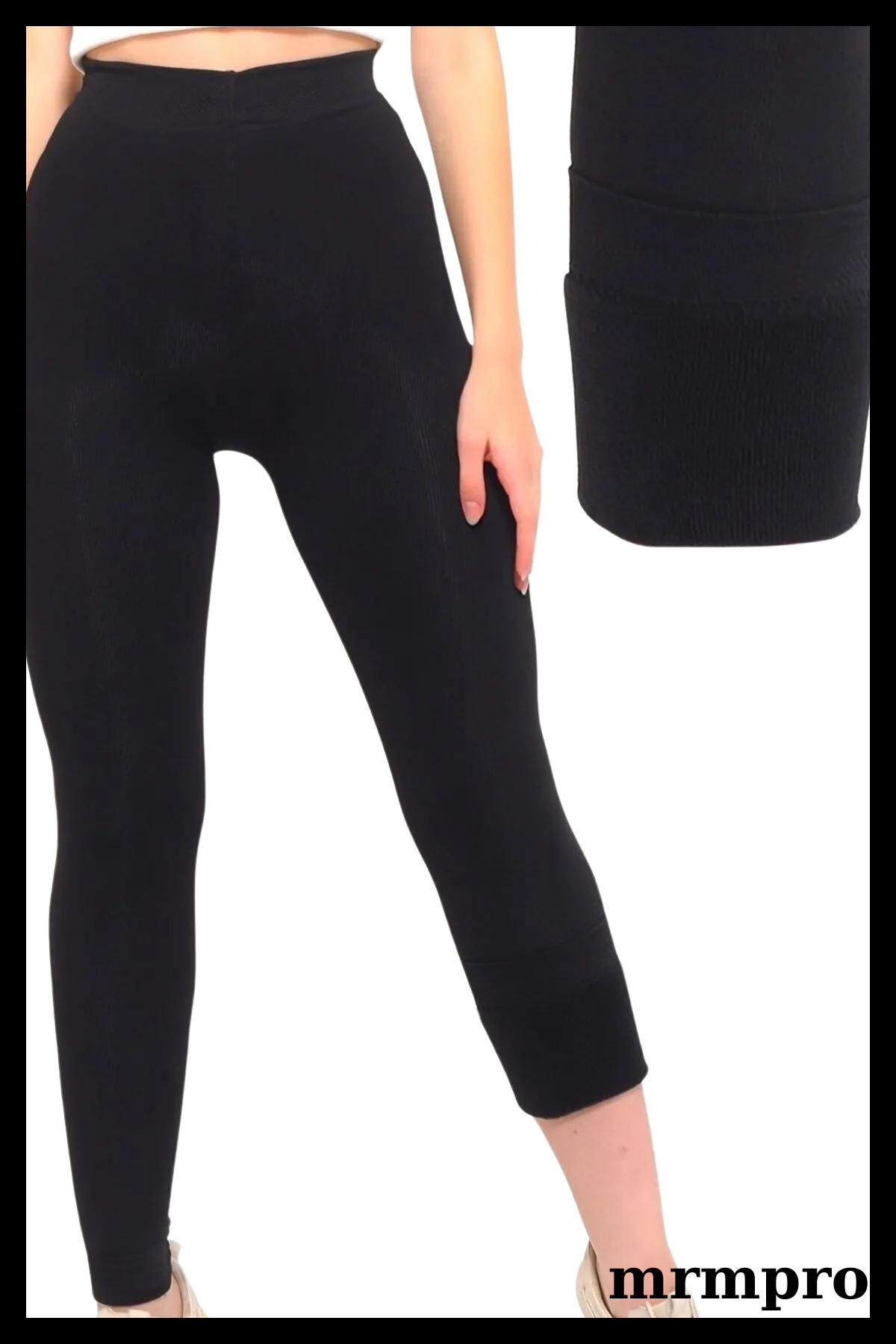 mrmpro-Women's Tights Black High Waist Thermal Plush Towel -10c Cold Weather Resistant 6