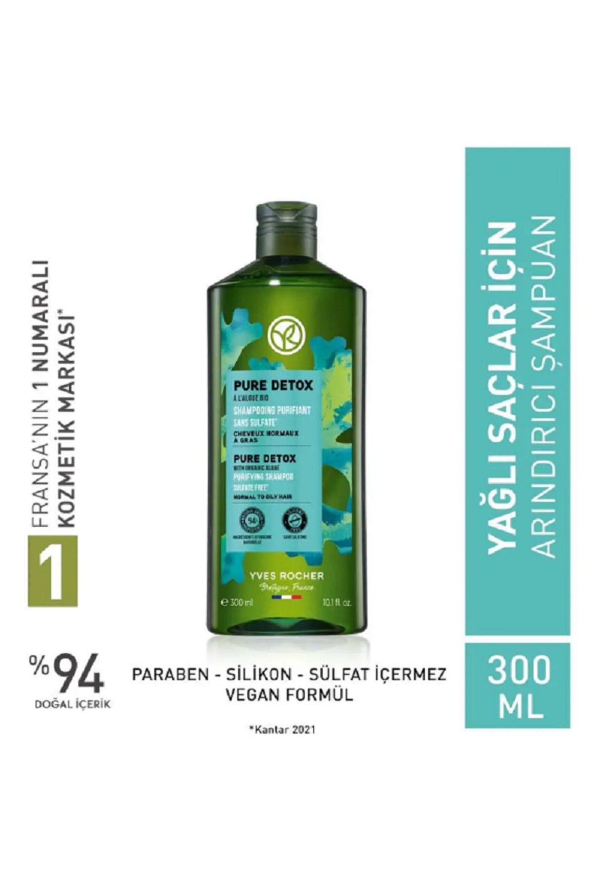 Purifying Shampoo - Oily Hair / Pure Detox Ocean Algi with Detox Effect 300ml