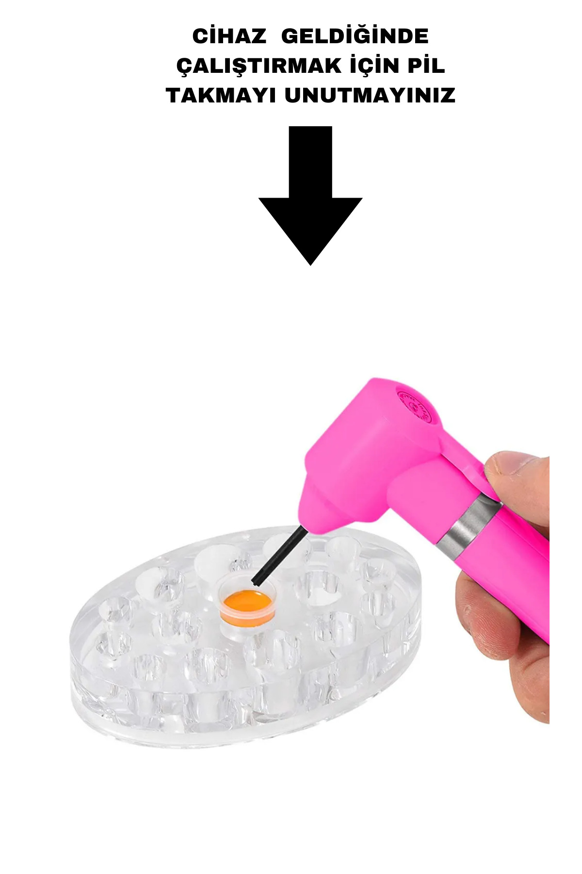 KALICI MAKYAJ BOYA PİGMENT KARIŞTIRICI MIXER VE 5 YEDEK UC SET — MIXER01000 — تصویر 3 از 3