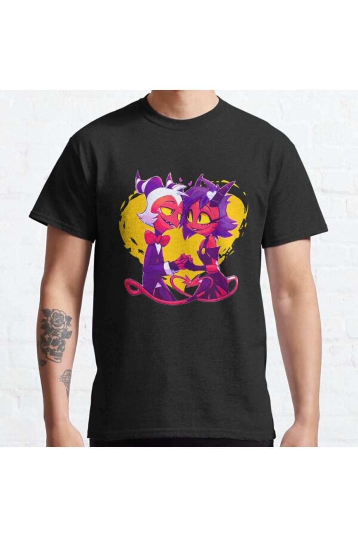 ZOKAWEAR-Loose Fit Helluva Boss Millie And Moxxie Design Printed T-shirt 1