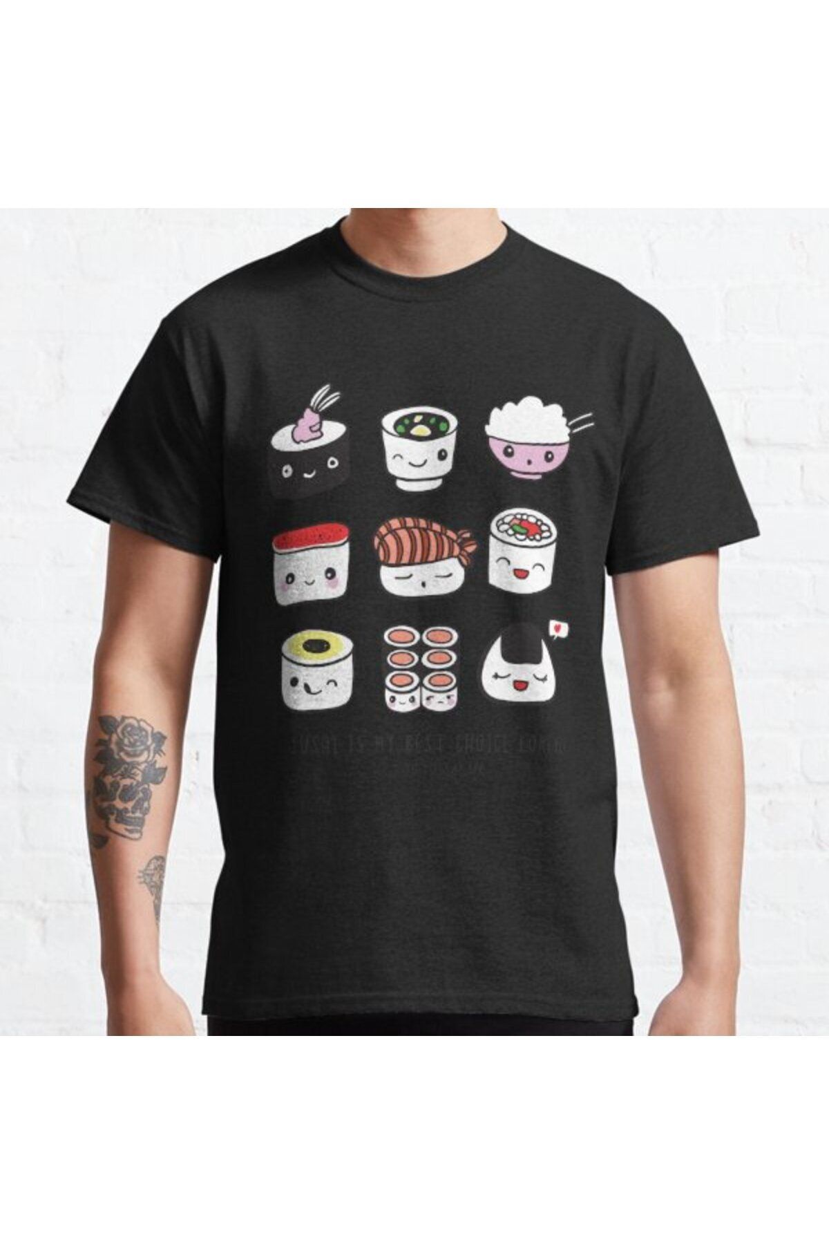 ZOKAWEAR Bol Kal p Best Choice Sushi Tasar m Bask l T shirt Fiyat Yorumlar Trendyol