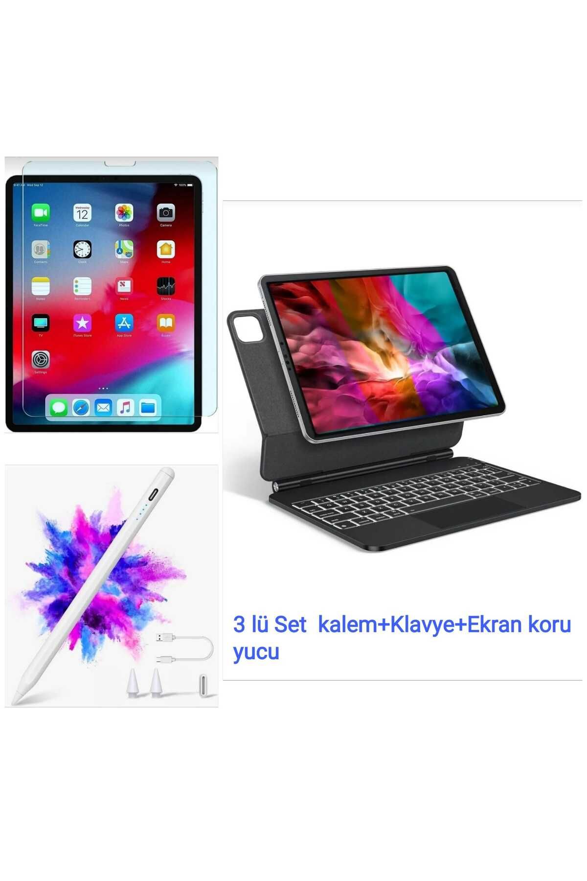 Fogy Ipad Air 4/5 Nesil M1 Çipli 10,9'' Uyumlu Magic Keyboard Touchpad Işıklı Klavyeli Kılıf