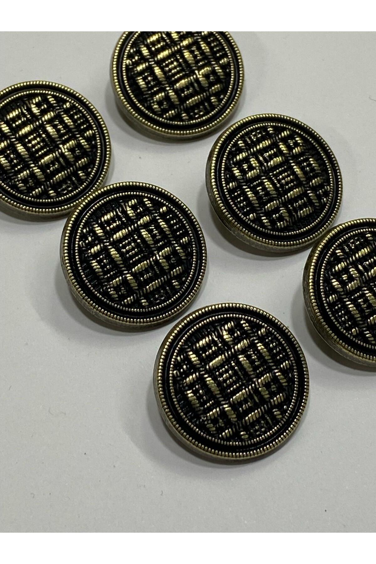 Trench Coat Blazer Jacket Button Set Wicker Model Antique Black Threaded