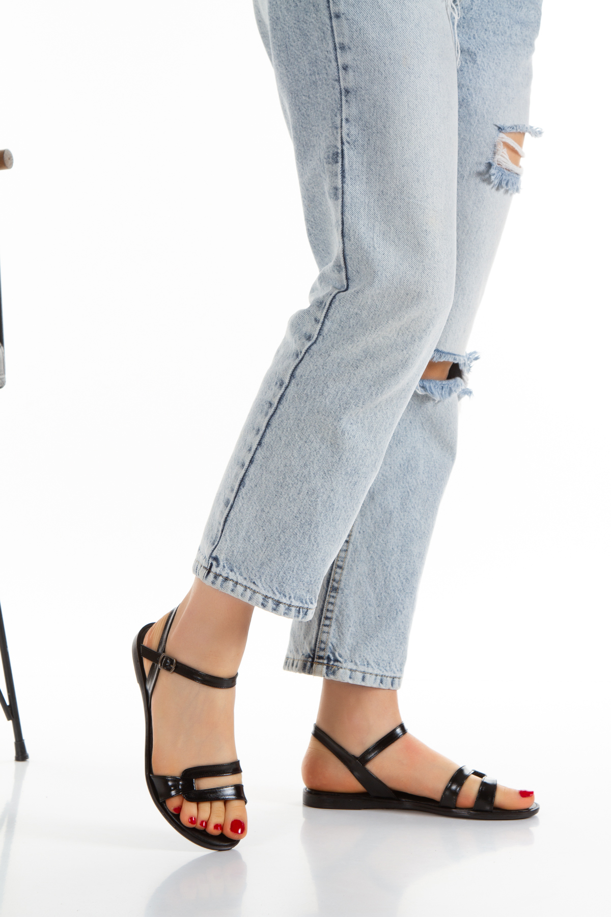 صندل زنانه مشکی Melacomfort | C307 اورجینال - تصویر 3