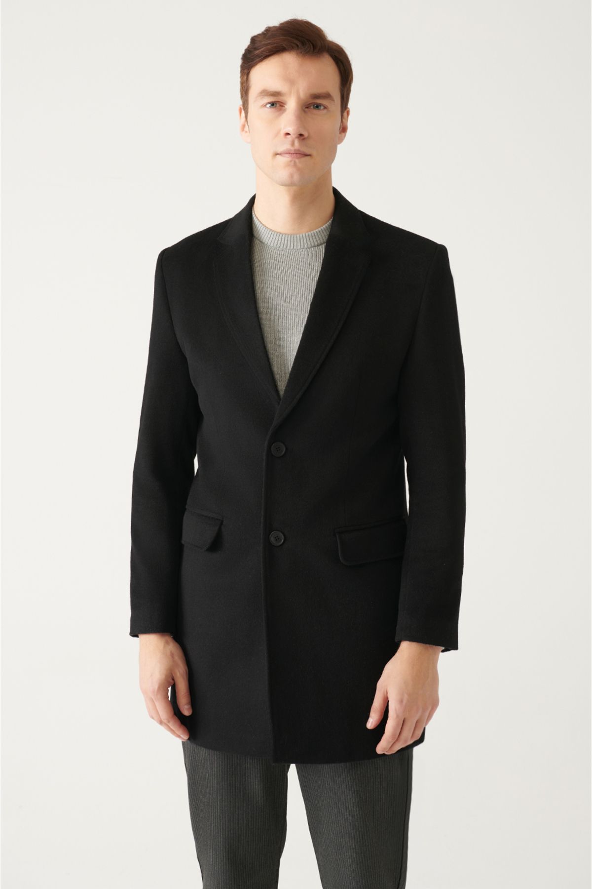 Black coat hot sale for men