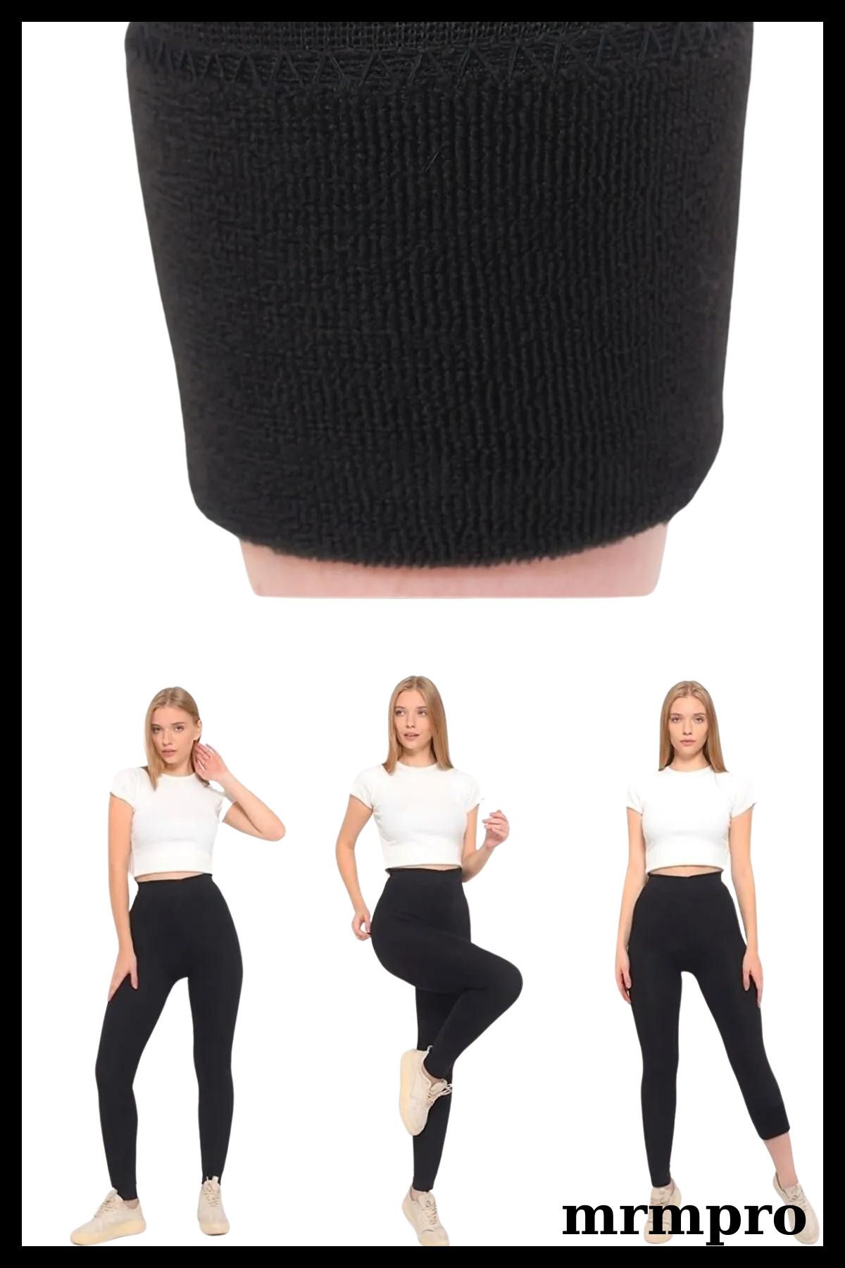 mrmpro-Women's Tights Black High Waist Thermal Plush Towel -10c Cold Weather Resistant 5