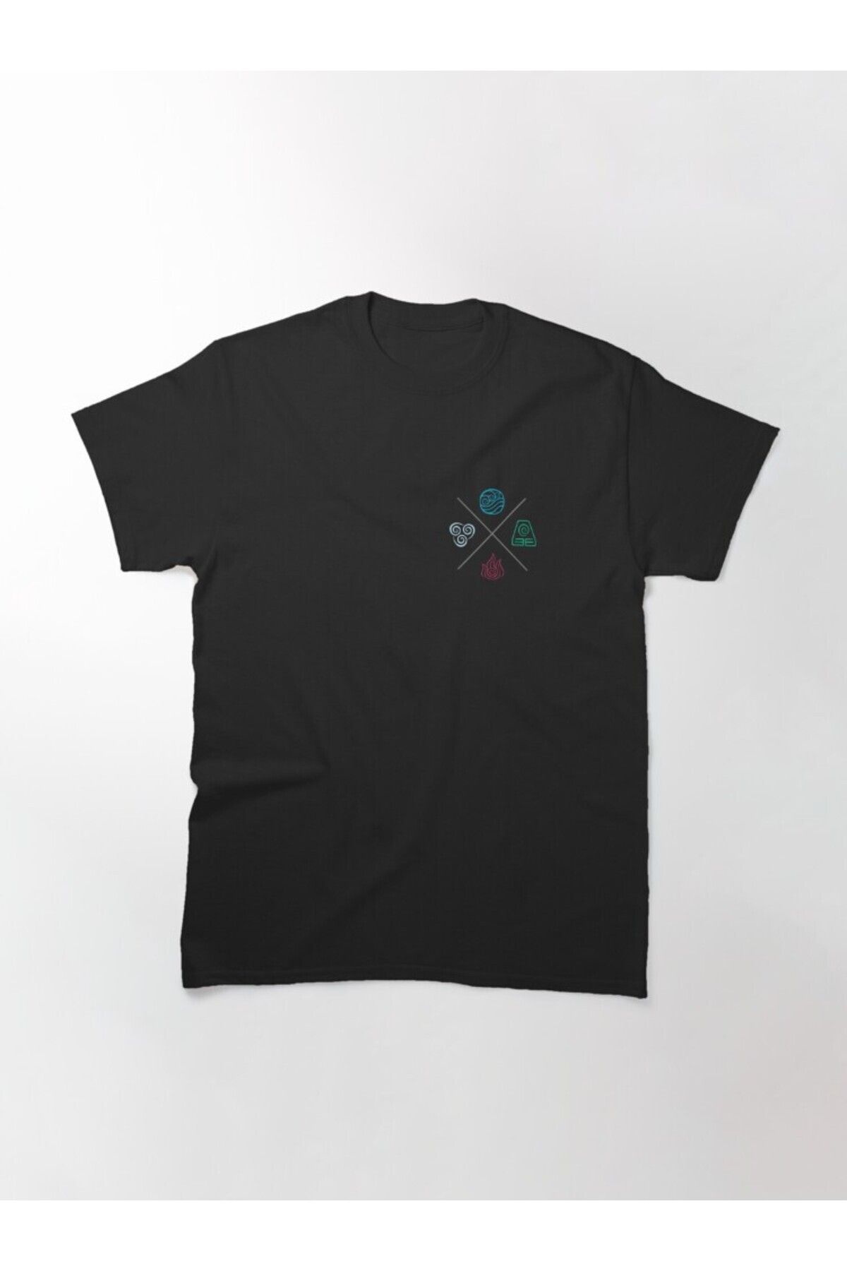 ZOKAWEAR-Loose Fit Avatar The Last Airbender Four Elements, Four Elements Symbols Design Printed T-shirt 2